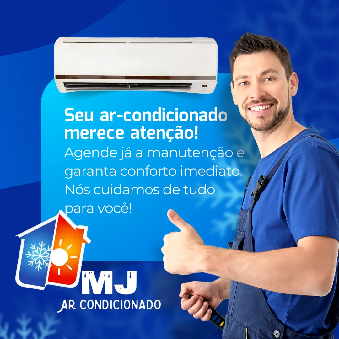 Post Para Instagram Manutenção De Ar-Condicionado Moderno Azul E Branco